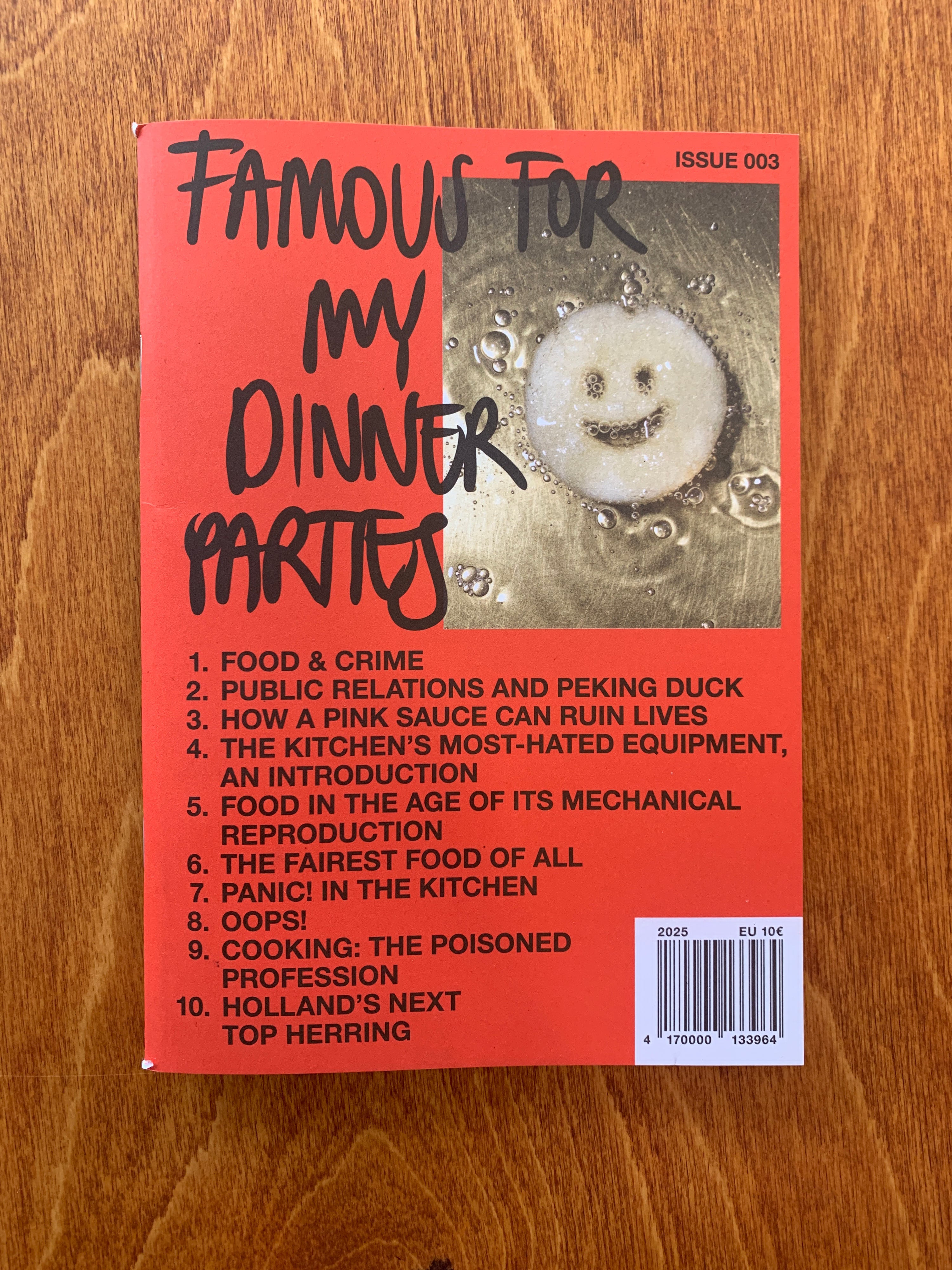 Famous For My Dinner Parties, Issue 003