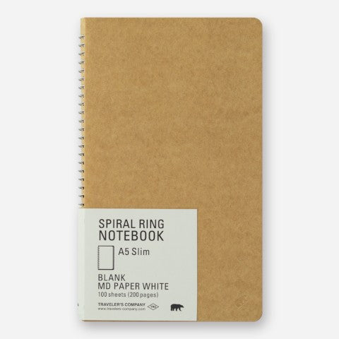 Traveler's Company Spiral Ring Blank Notebook - A5 (Slim)