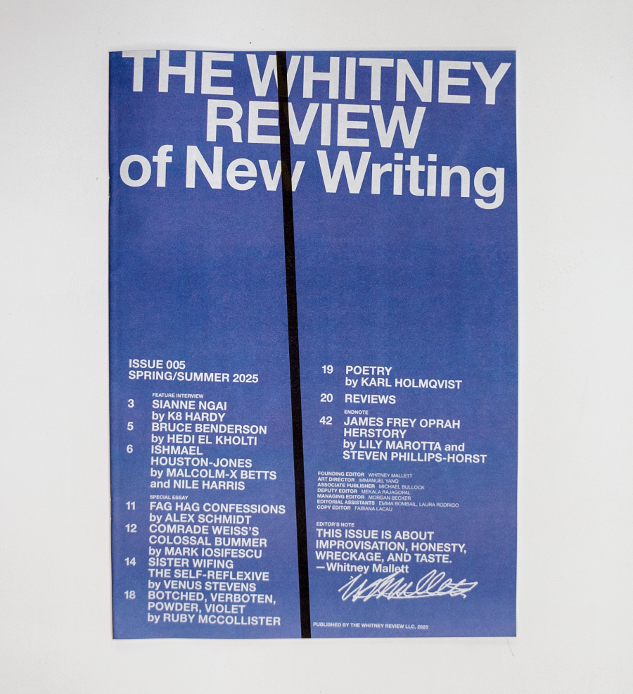 The Whitney Review of New Writing (Issue 5)