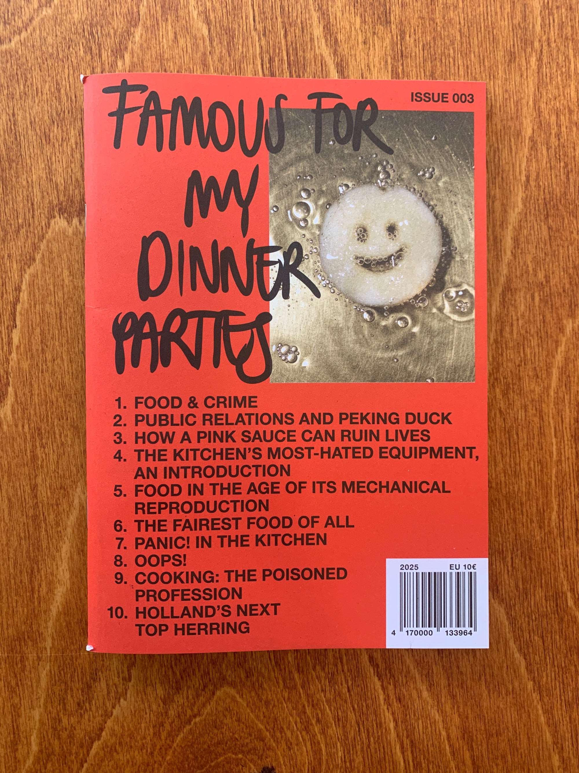 Famous For My Dinner Parties, Issue 003