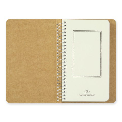 Traveler's Company Spiral Ring Notebook Blank MD Paper White - A6 (Slim)
